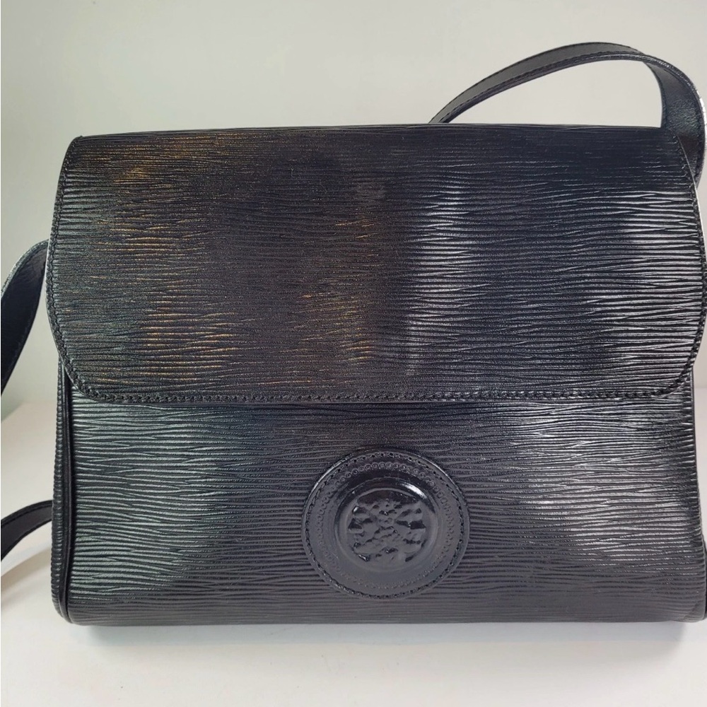 💯💯Rare Vintage Fendi Black Textured Leather Crossbody Bag - Picture 6 of 12